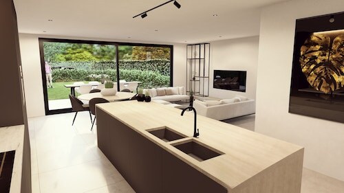 Nieuwbouw gelijkvloers appartement, verkocht in Lievegem